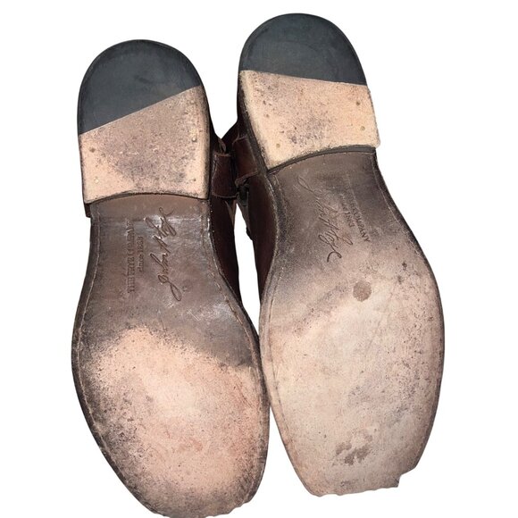 Fyre Womens Boots Size 9 Brown Phillip Harness Studded Ankle Leather Casual - Picture 5 of 15